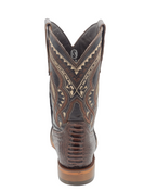 OSTRICH - Leg Print Leather Wide Square Toe