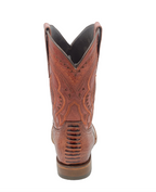 OSTRICH - Leg Print Leather Wide Square Toe