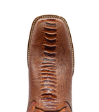 OSTRICH - Leg Print Leather Wide Square Toe