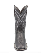 OSTRICH - Leg Print Leather Wide Square Toe